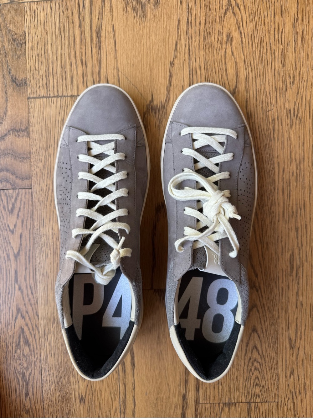P448 Men’s Italian Gray Suede Sneakers Size 46